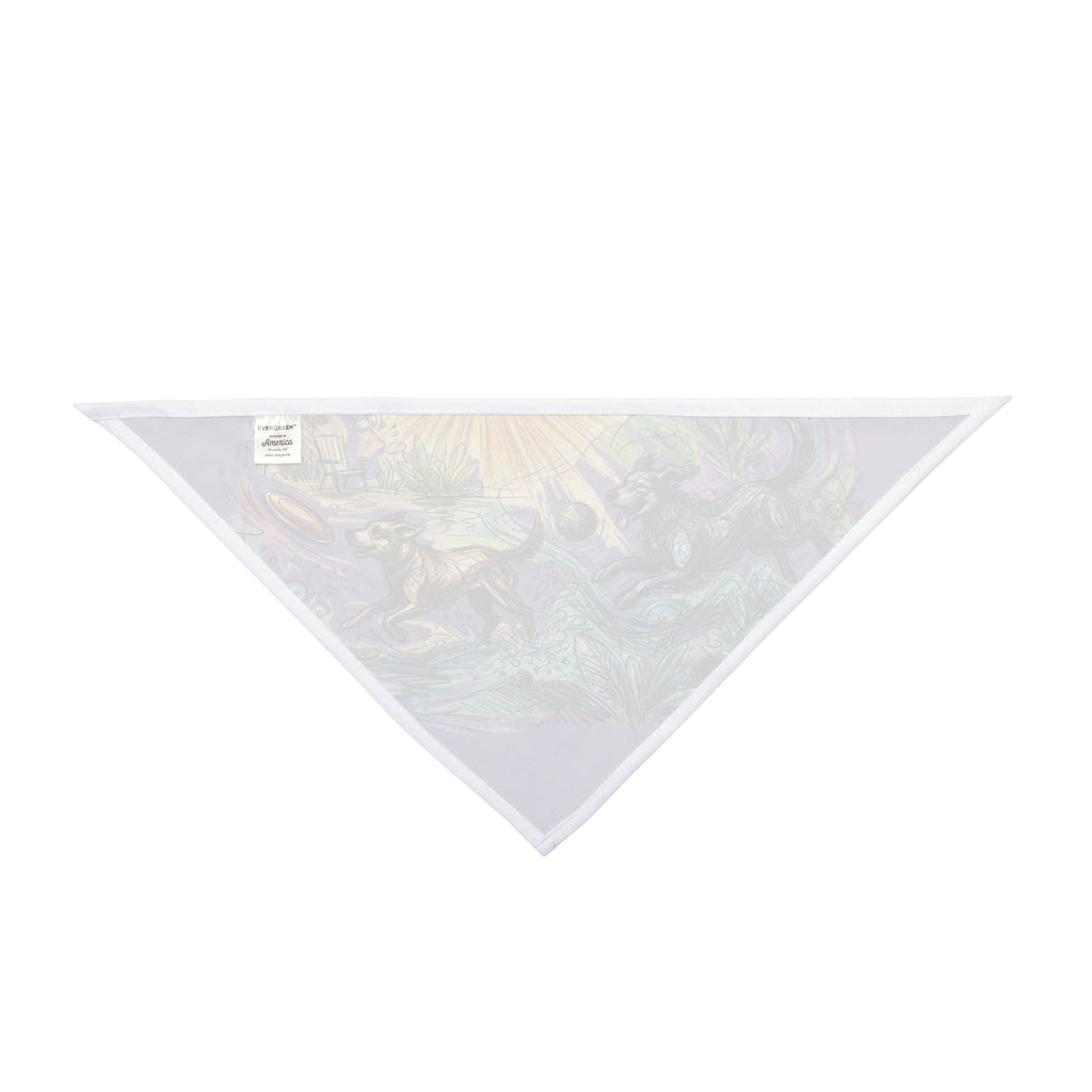 Dog Bandana — Navy & Coral Bone Pattern Pet Bandana