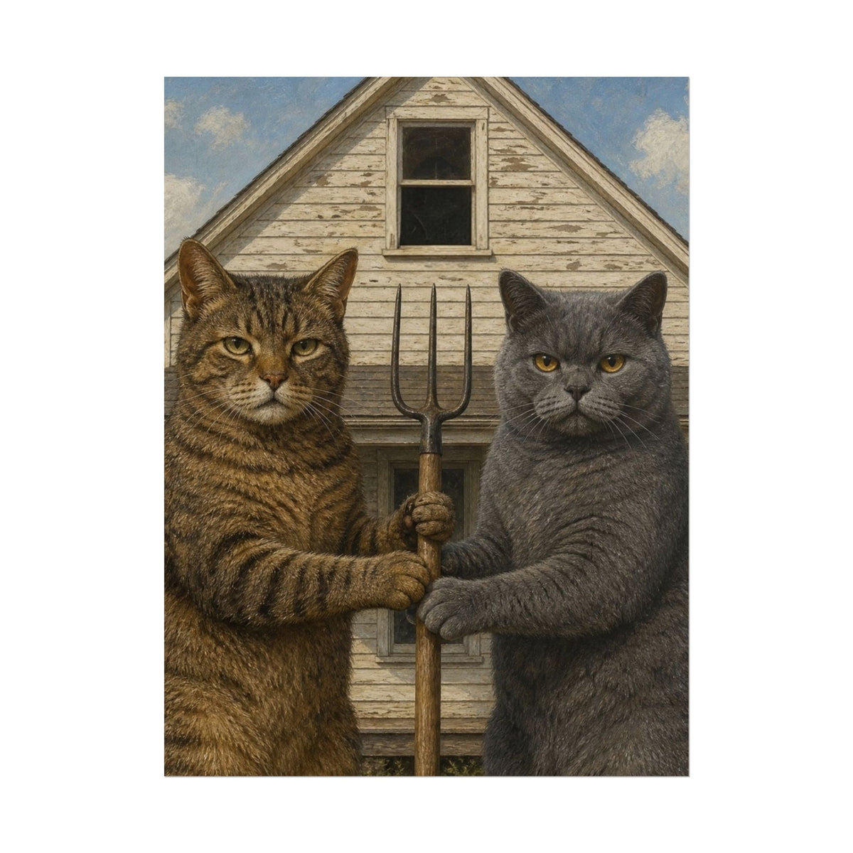 Sphinx Cat Art Poster — Haircut Sphynx Portrait Rolled Poster