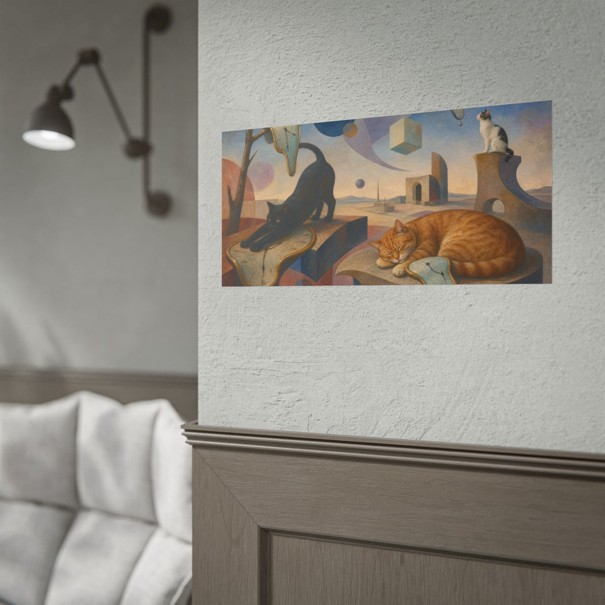 Sphinx Cat Art Poster — Haircut Sphynx Portrait Rolled Poster