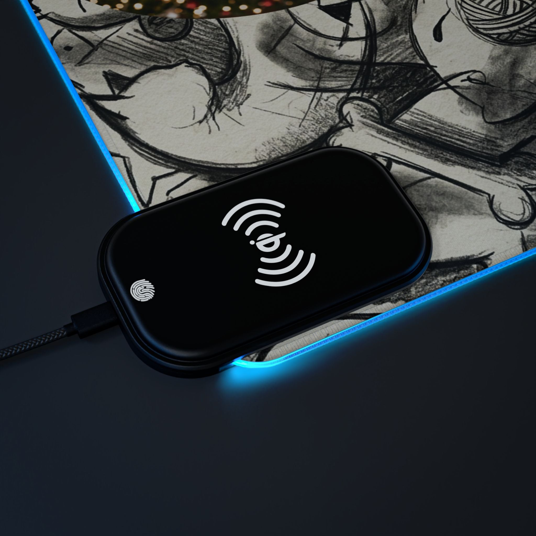 LED Gaming Mouse Pad, Wireless Charging