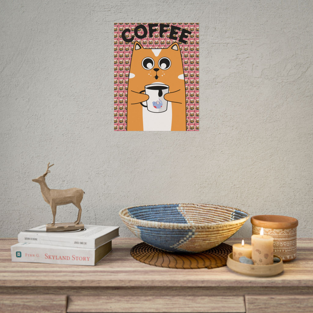 Sphinx Cat Art Poster — Haircut Sphynx Portrait Rolled Poster