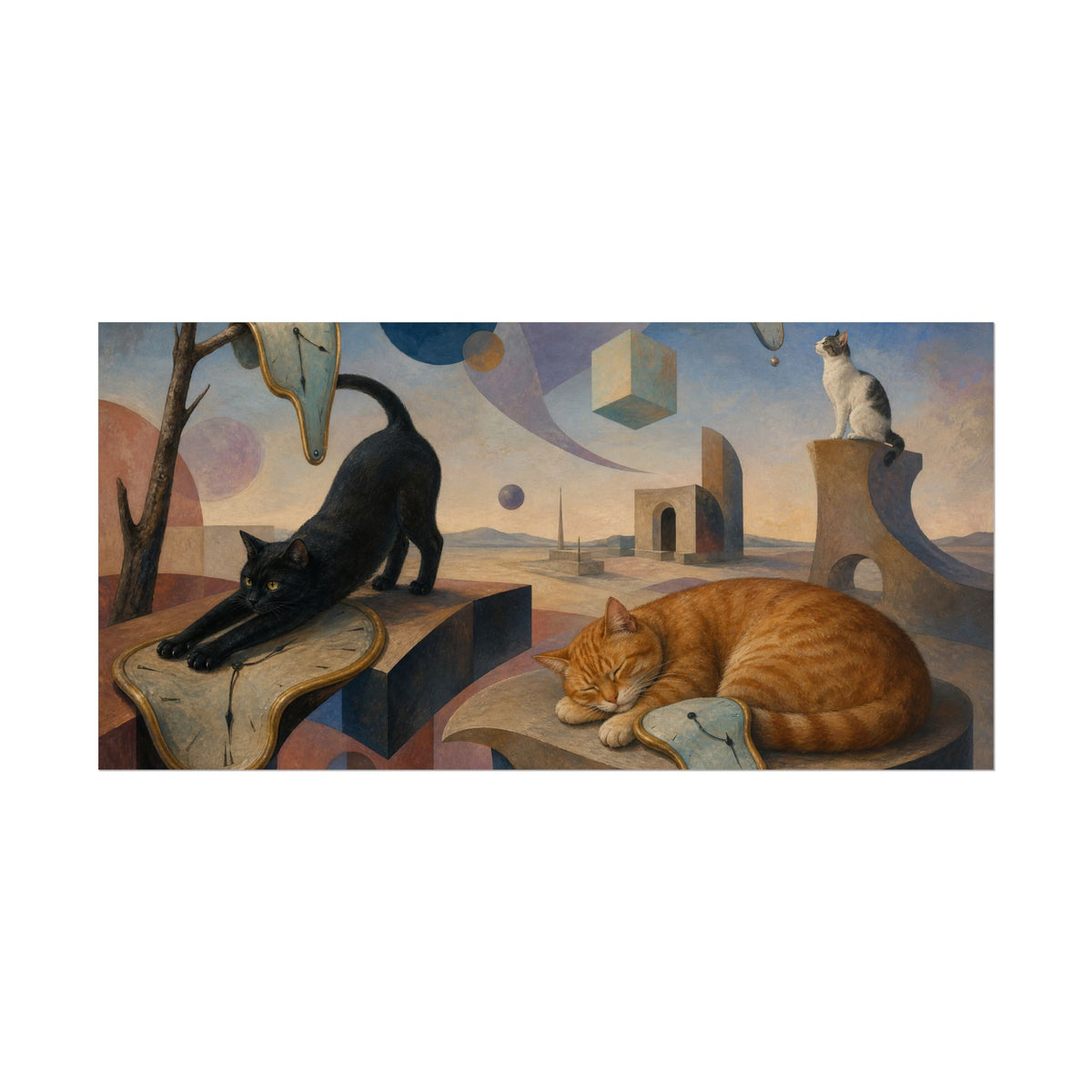 Sphinx Cat Art Poster — Haircut Sphynx Portrait Rolled Poster