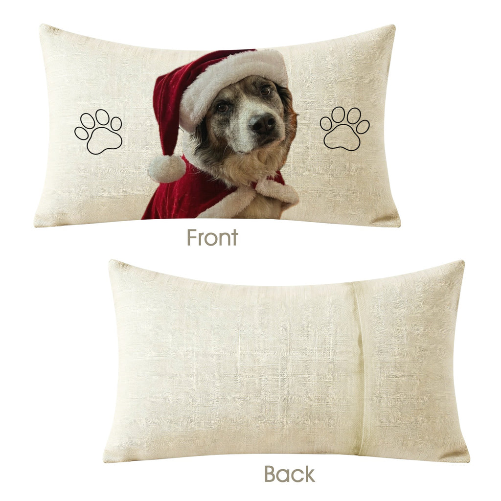 Custom Pets Prints Linen Pillow Case 20" x 12"