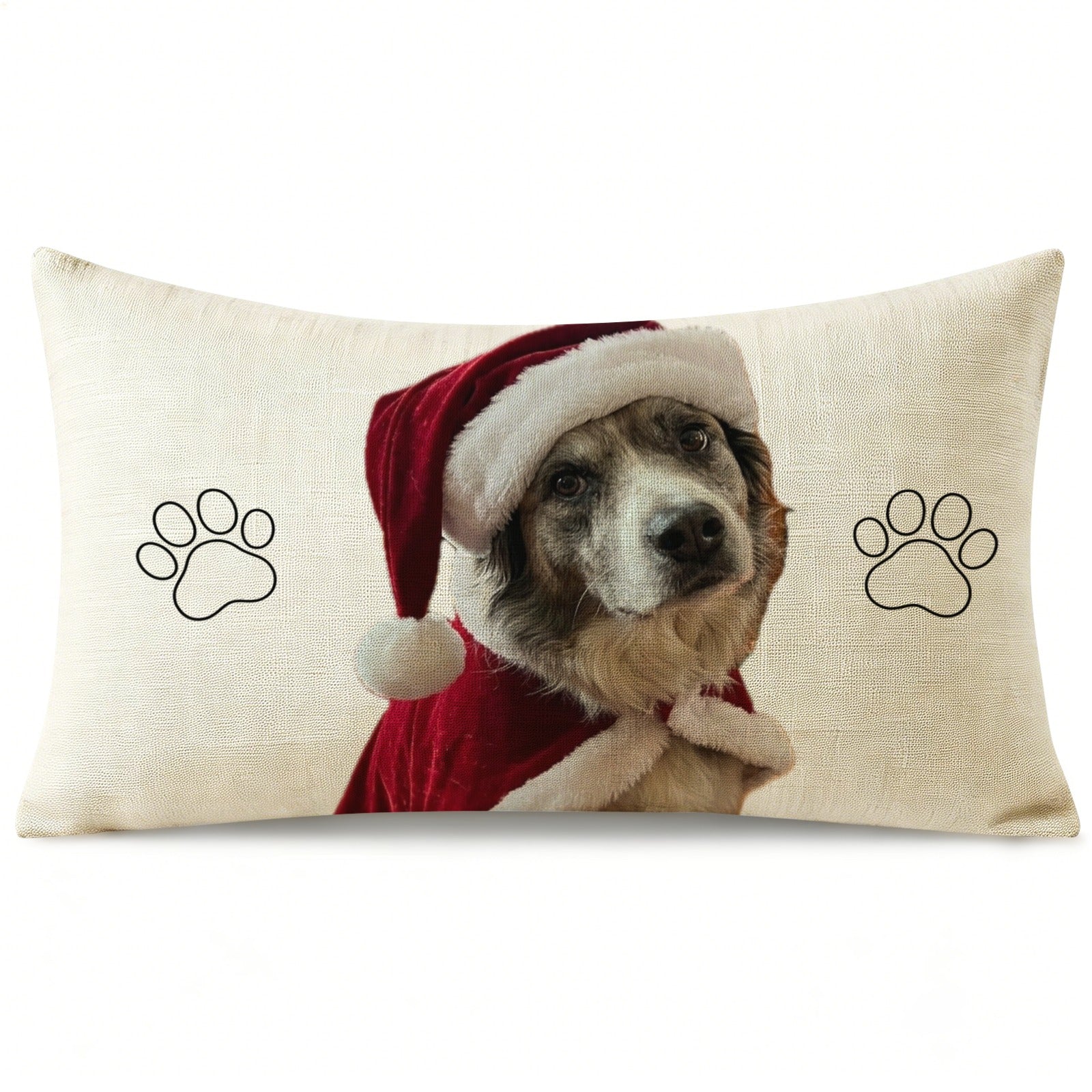 Custom Pets Prints Linen Pillow Case 20" x 12"